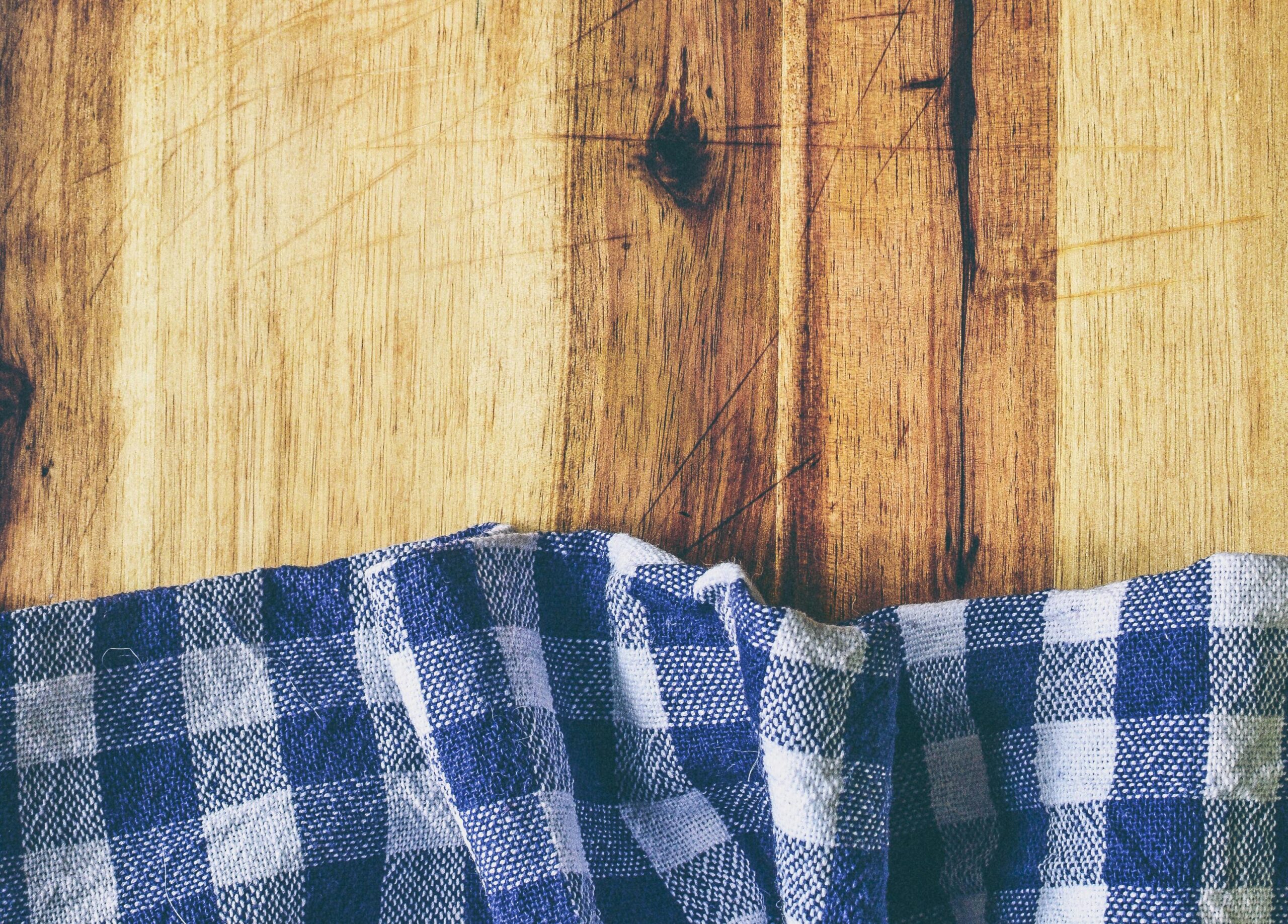 Blue and White Gingham Textile